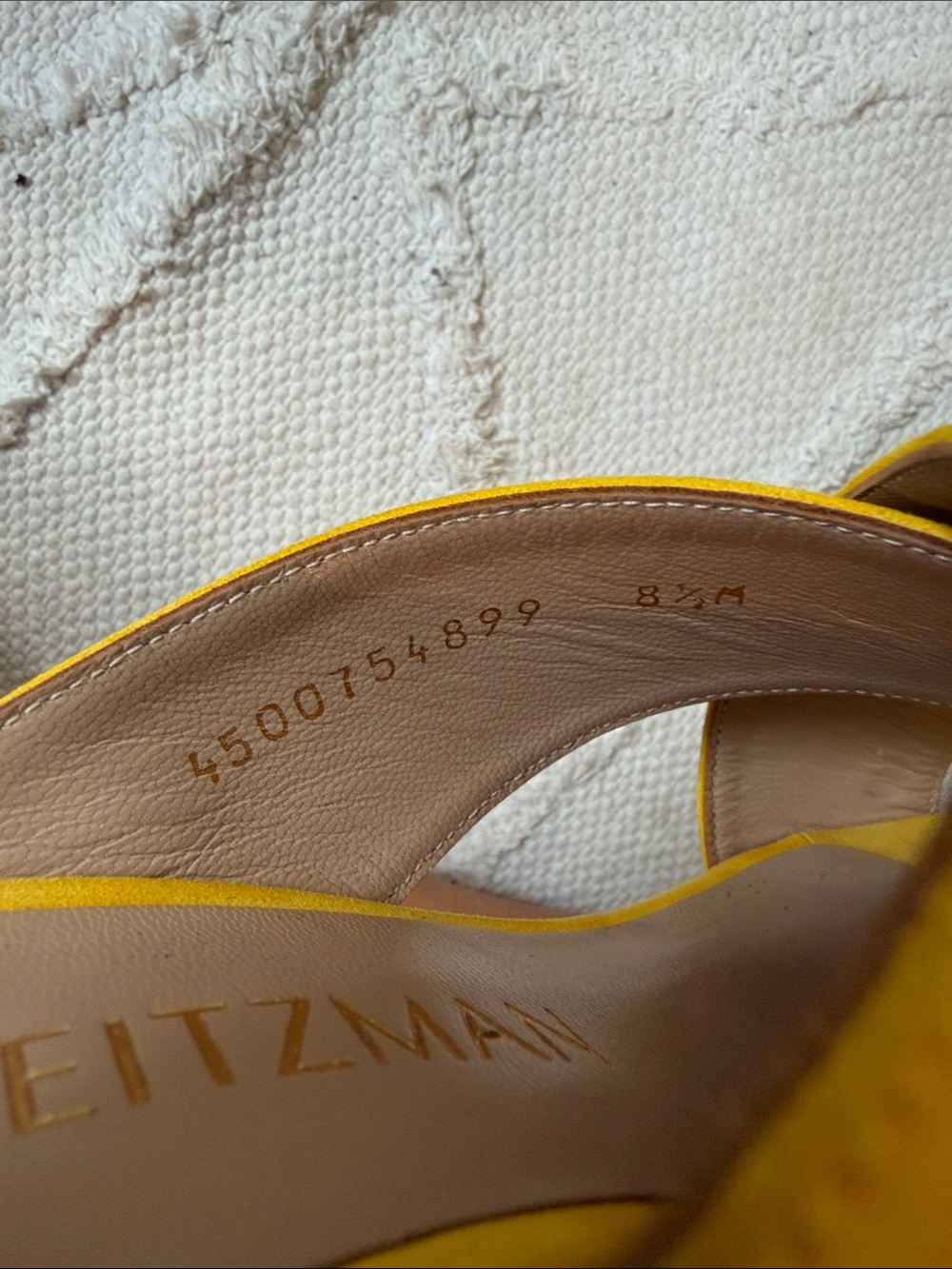 Stuart Weitzman ALETHA 50 SUNFLOWER YELLOW Sandal size 8.5 - Picture 5 of 7